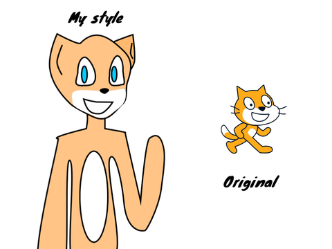 Scratch cat in my style