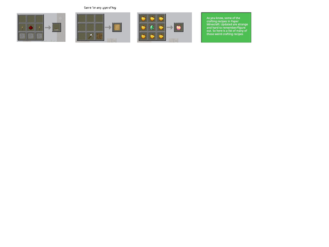 Paper Minecraft: Updated Crafting Guide 3.0