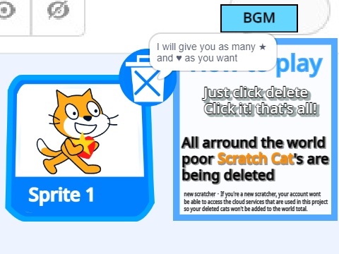 ☁ Sprite 1 Delete Clicker! ☁ (english translation)
