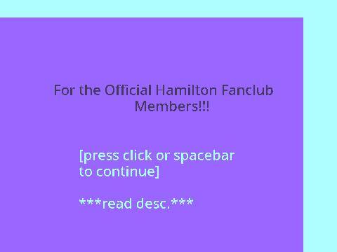 For Official Hamilton Club Members :33