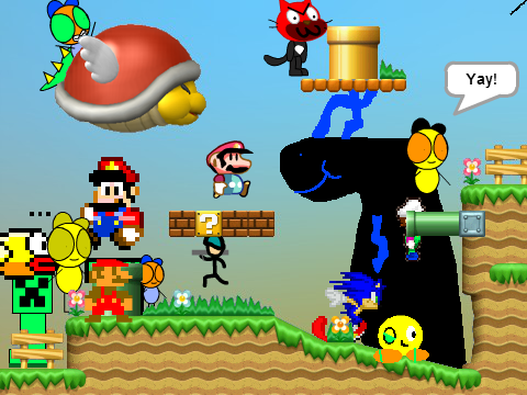 Add yourself having fun in mushroom kingdom!!!!!
