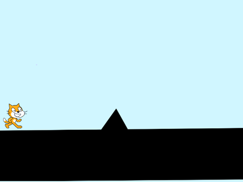Platformer cat races away!1