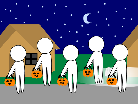 add yourself trick-or-treating
