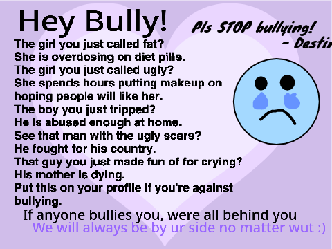 Stop Bullying!! spread the word remix remix