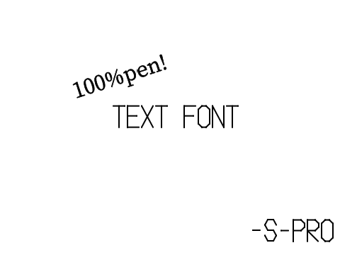 100%pen text 