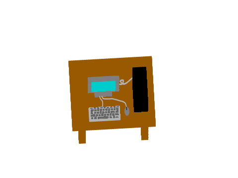 Computer table 3D