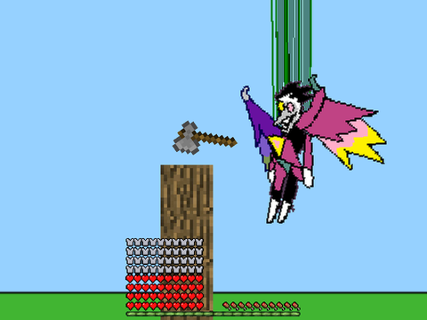 Spamton Neo Can't Break Wooden Log LOL