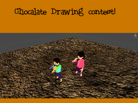 Girl and Boy Eating Chocolate