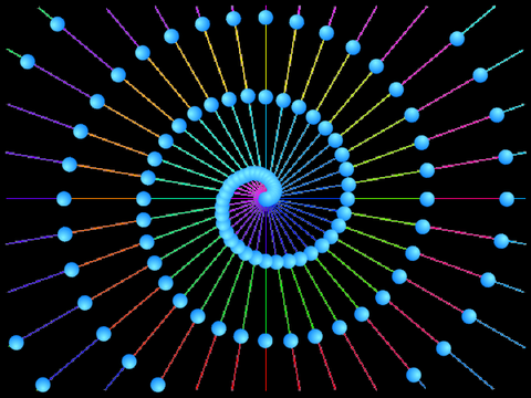 Blue Rainbow Spiral