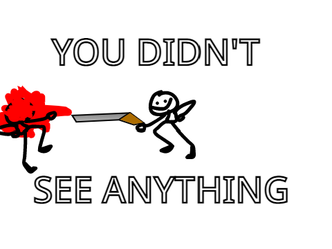 YOU DIDN'T SEE ANYTHING