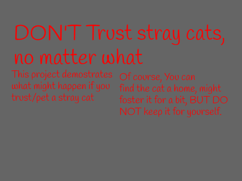 Don't trust stray animals.