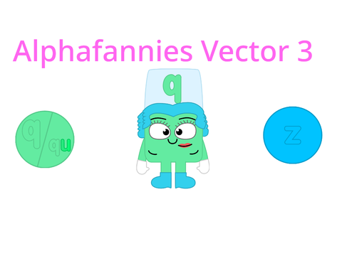 Alphafannies Vector 3 (Q/Qu to Z) by Numberfannies 