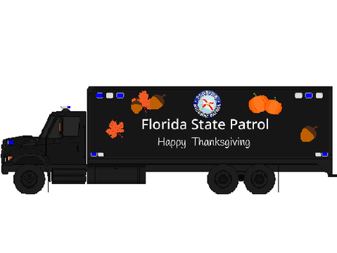 Thanksgiving-themed police truck