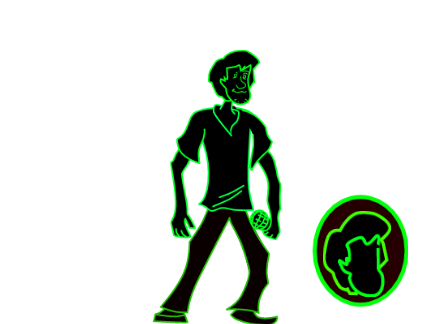 Outlined Green Shaggy Vector remixed