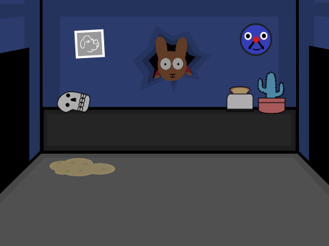 babbit pops out of wall