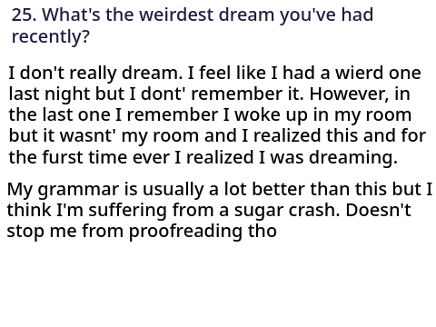 Random Questions HelenJA