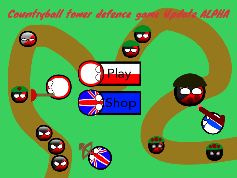 Countryball tower defense game update BETA 2.0.0
