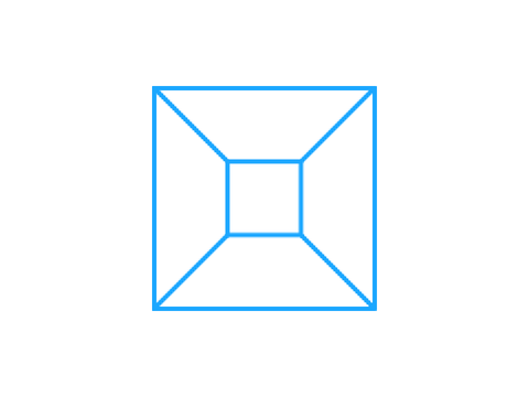 3D Wireframe Cuboid 100% Pen