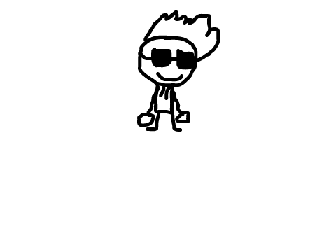 Drawing a doodle with the laptop mouse