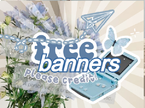 ✉ ┊ free banners to use with credits! ´ˎ˗