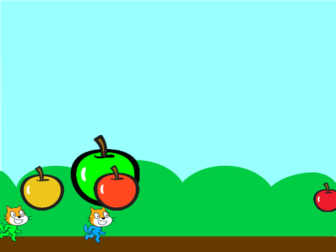 Avoid the Apples 2 player game!