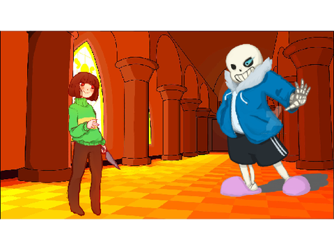 chara V.S sans stronger than you