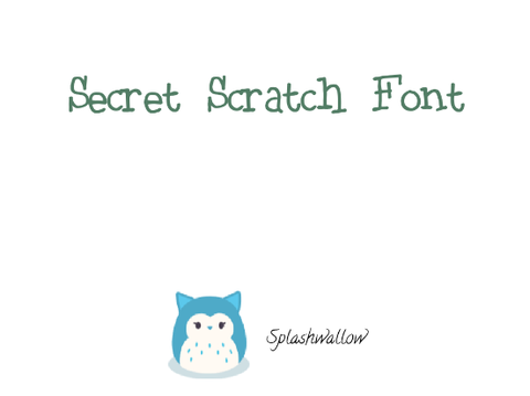 Secret Scratch Font