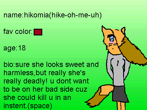 my newest anthro~hikomia
