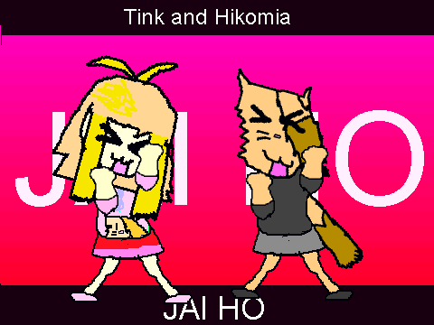me and hikomia doing jai ho!
