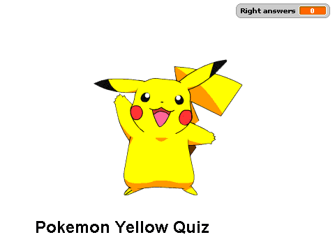 Pokemon Yellow Quiz