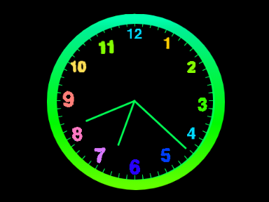 Soothing Rainbow Clock