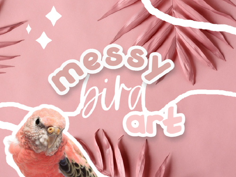 Messy Bird Art eww