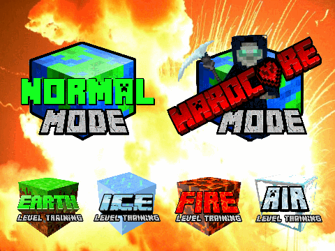 Minecraft Platformer 3 ✪✪✪✪✪ Games with Earth Air Fire Ice Music animations  