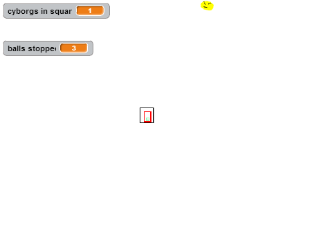 dont let the cyborg balls touch the square 