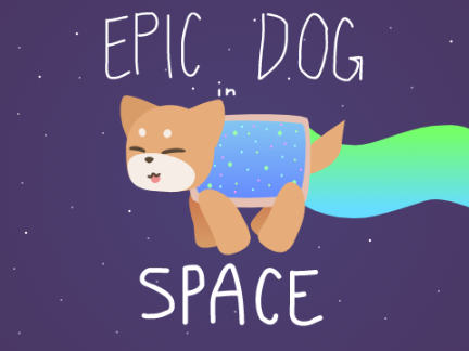 epic dog in space || oramia