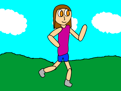 Anime Girl Running Sprite - Genius Hour Project