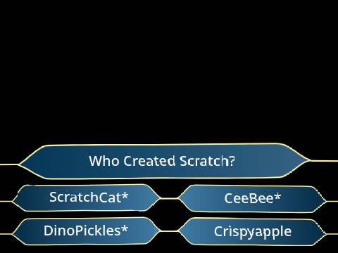 Who wants to be a millionare? 'Scratch Edition'