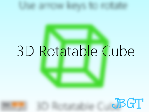 3D Rotatable Cube v 0.0.2