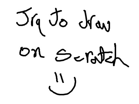 Trying to draw on the scratch editor 