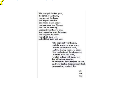 A writing poem I found online