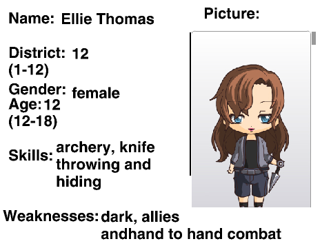 The Hunger Games RPG Bio Template remix