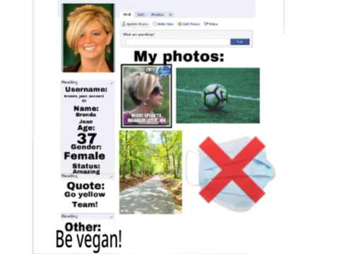 My soccer mom Facebook profile