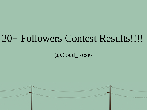 20+ Followers Contest Results! - @Cloud_Roses