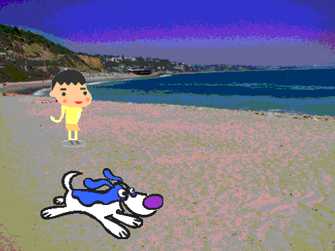 Man and dog.