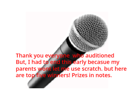 Singing comp results 