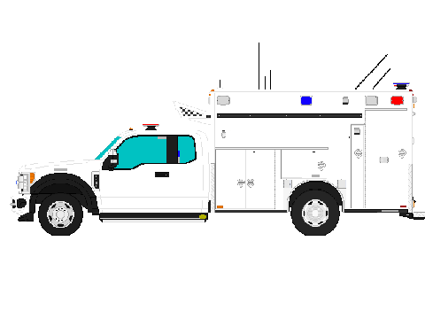 White Ford Police Truck