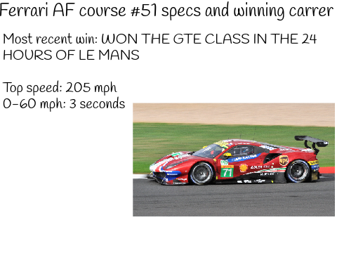 My favorite lego kit: Technic Ferrari 488 GTE AF Course #51
