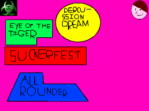 The song list 