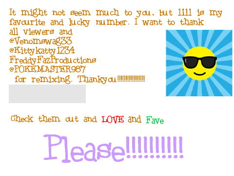 Thankyou for 1111 Views!!!!!