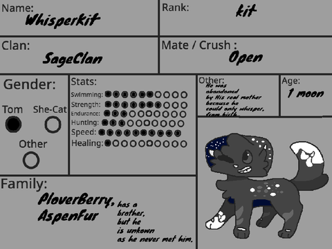 || Warrior RP || Sign-Up Sheet || remix